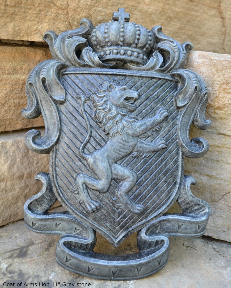 Decor Coat of Arms Lion Wall Plaque Sign 11 Etsy