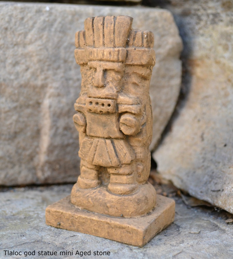 Aztec Mayan Tlaloc Rain God Artifact Carved Sculpture Statue | Etsy