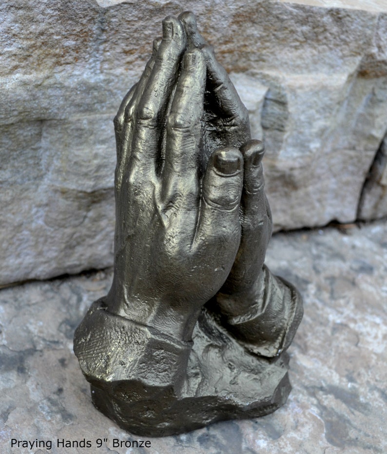 Religious Praying Hands Father Sculpture Statue Pray Neomfg Etsy