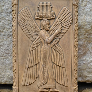 Persian Cyrus the Great with a Hemhem crown king sculpture wall plaque 6&quot; www.neo-mfg.com 3*