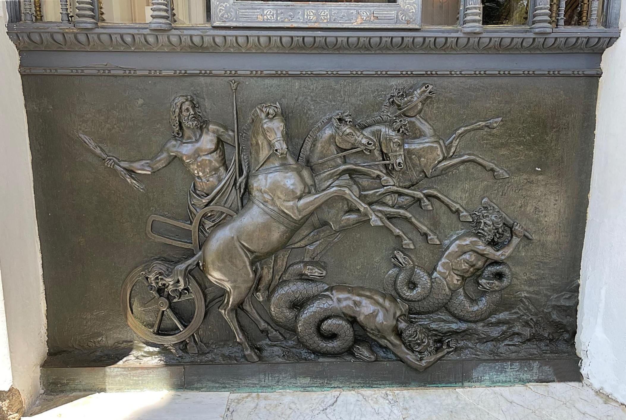 Roman Greek Zeus War Titans Titanomachy Achilleion Corfu Stone