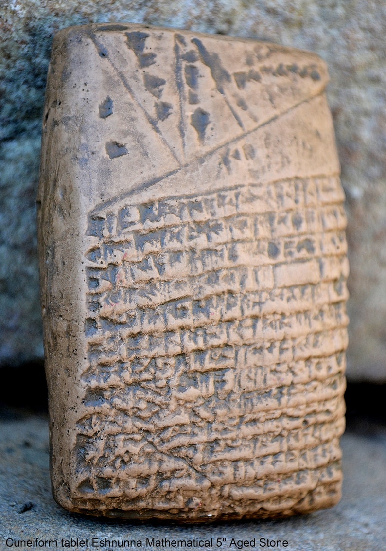 Sumerian Cuneiform tablet Eshnunna Mathematical Sculptural reproduction plaque www.Neo-Mfg.com 5 Museum reproduction C1 image 2