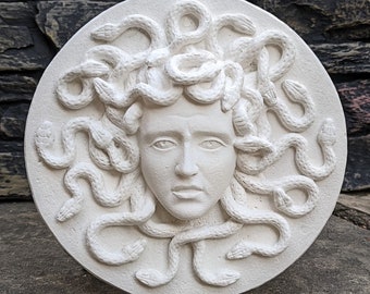 Roman Greek Medusa Sculptural wall relief plaque www.Neo-Mfg.com 8.5" Museum reproduction n11