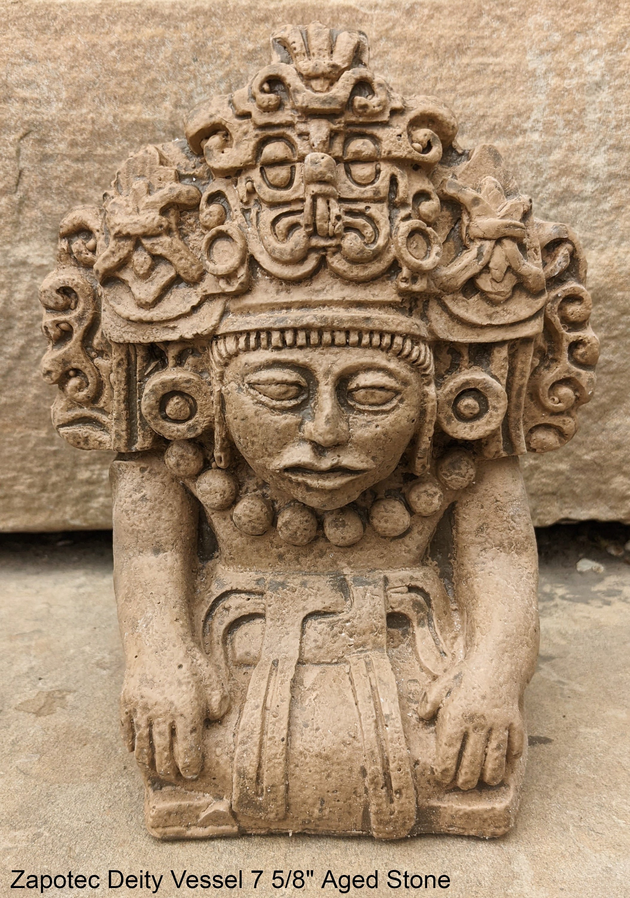 History Aztec Maya Mesoamerica Zapotec Deity Vessel Sculpture