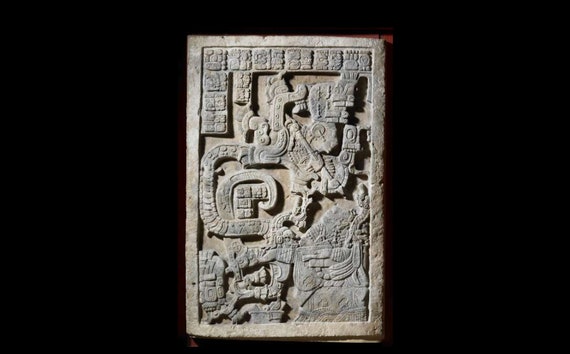 Aztec Mayan Yaxchilán Lintel 25 Sculpture 10.5