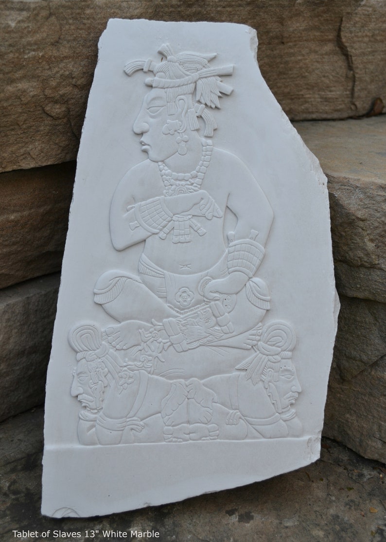 Aztec Mayan Tablet of Slaves Fragment Wall Sculpture Plaque 13