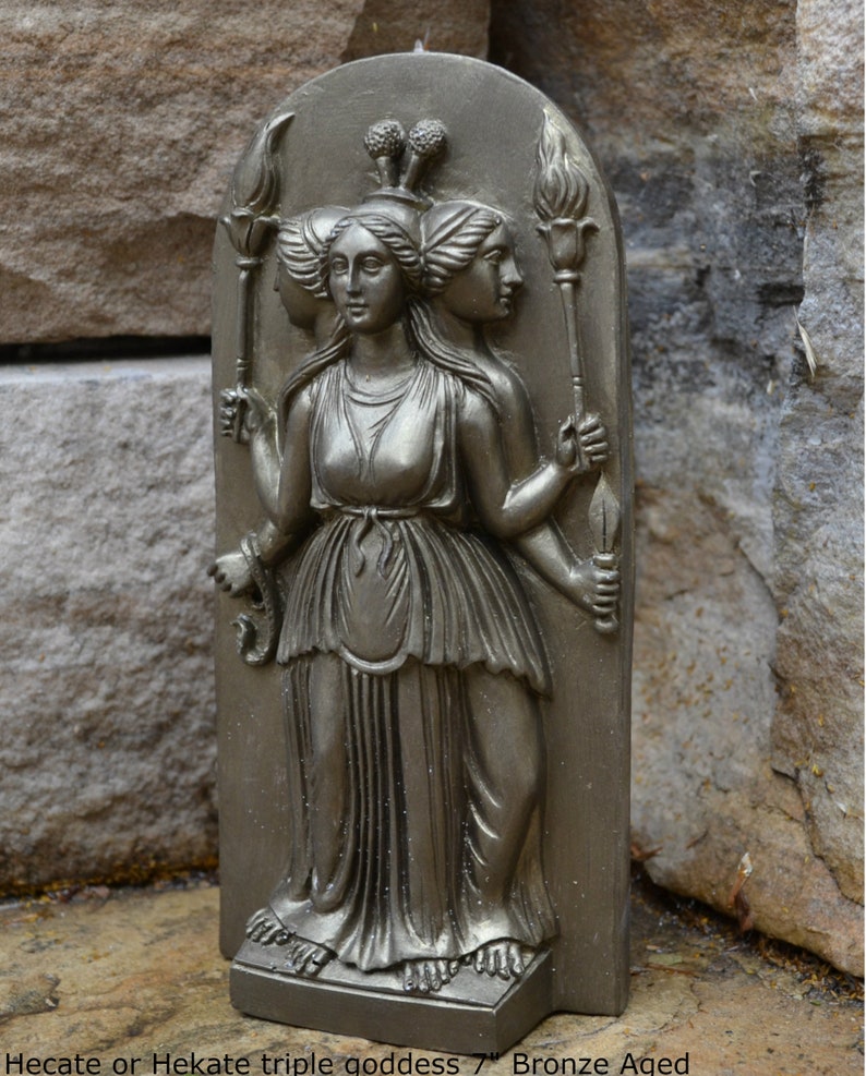 Hecate or Hekate triple goddess wall Sculpture www.Neo-Mfg.com image 1