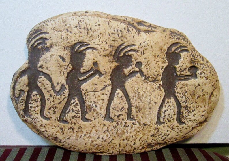 History KOKOPELLI MAYAN AZTEC Rock Sculptural Wall Relief Etsy