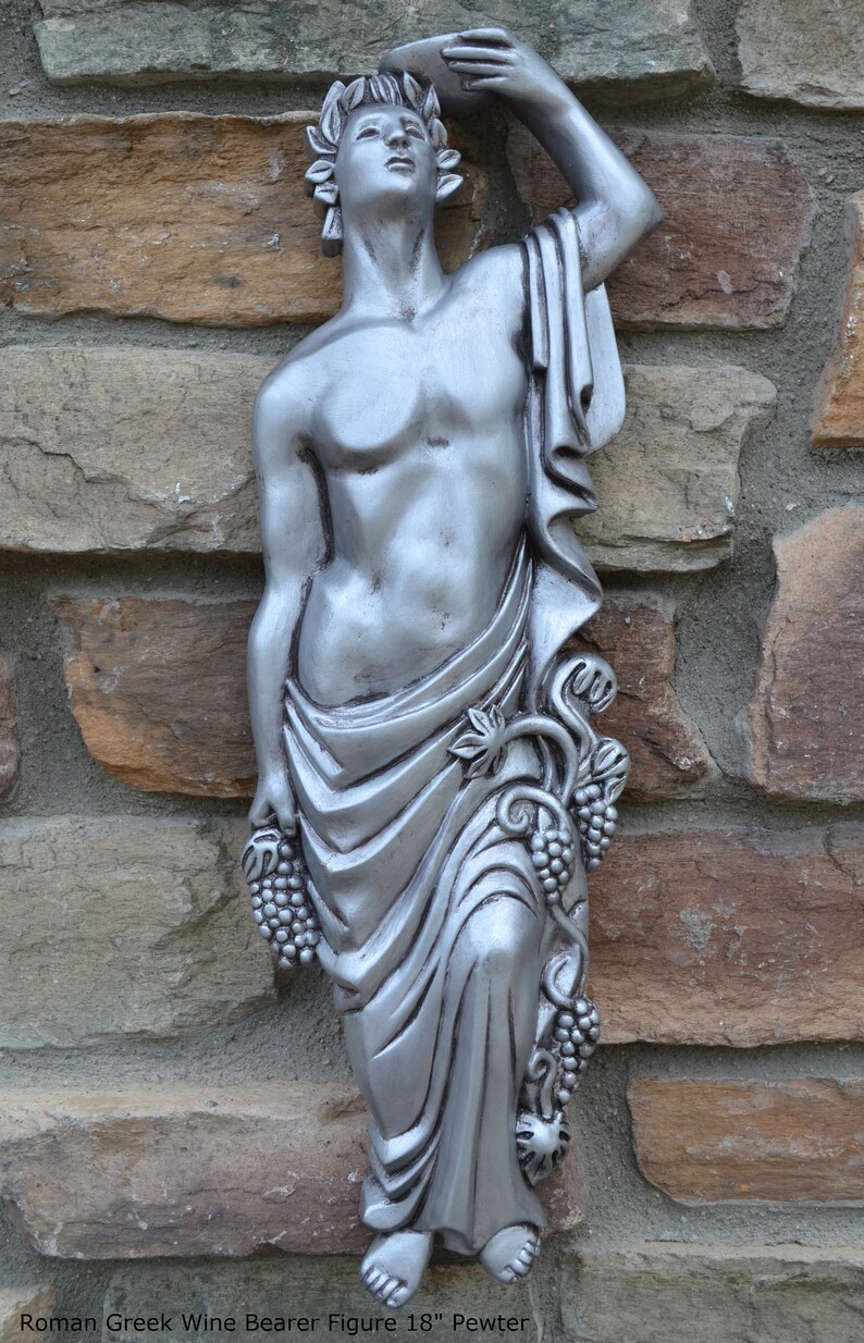 Roman Greek Wine Bearer Figure Sculptural Wall relief www.Neo-Mfg.com 18 tall image 7