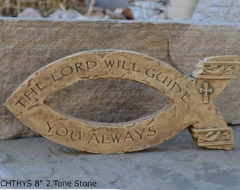 Religious ICHTHYS Jesus fish wall art plaque 8" www.Neo-Mfg.com