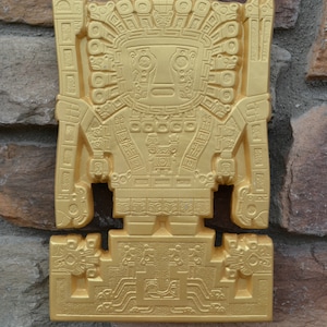 Inca Viracocha Tiwanaku Gateway sun Sculptural wall relief plaque 10 www.Neo-Mfg.com home decor d19 image 3