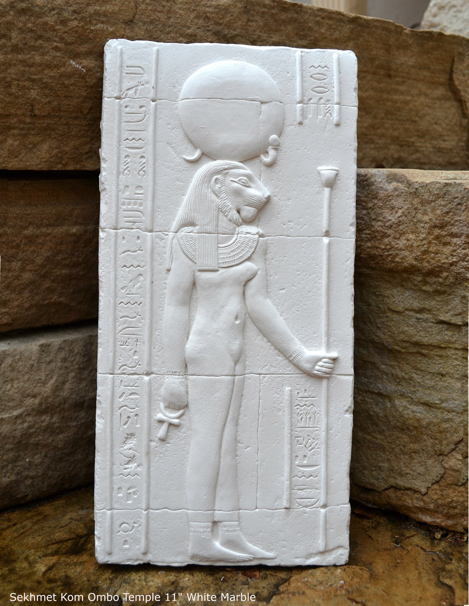 History Egyptian Sekhmet Kom Ombo Temple Sculptural Wall Relief Www.neo ...