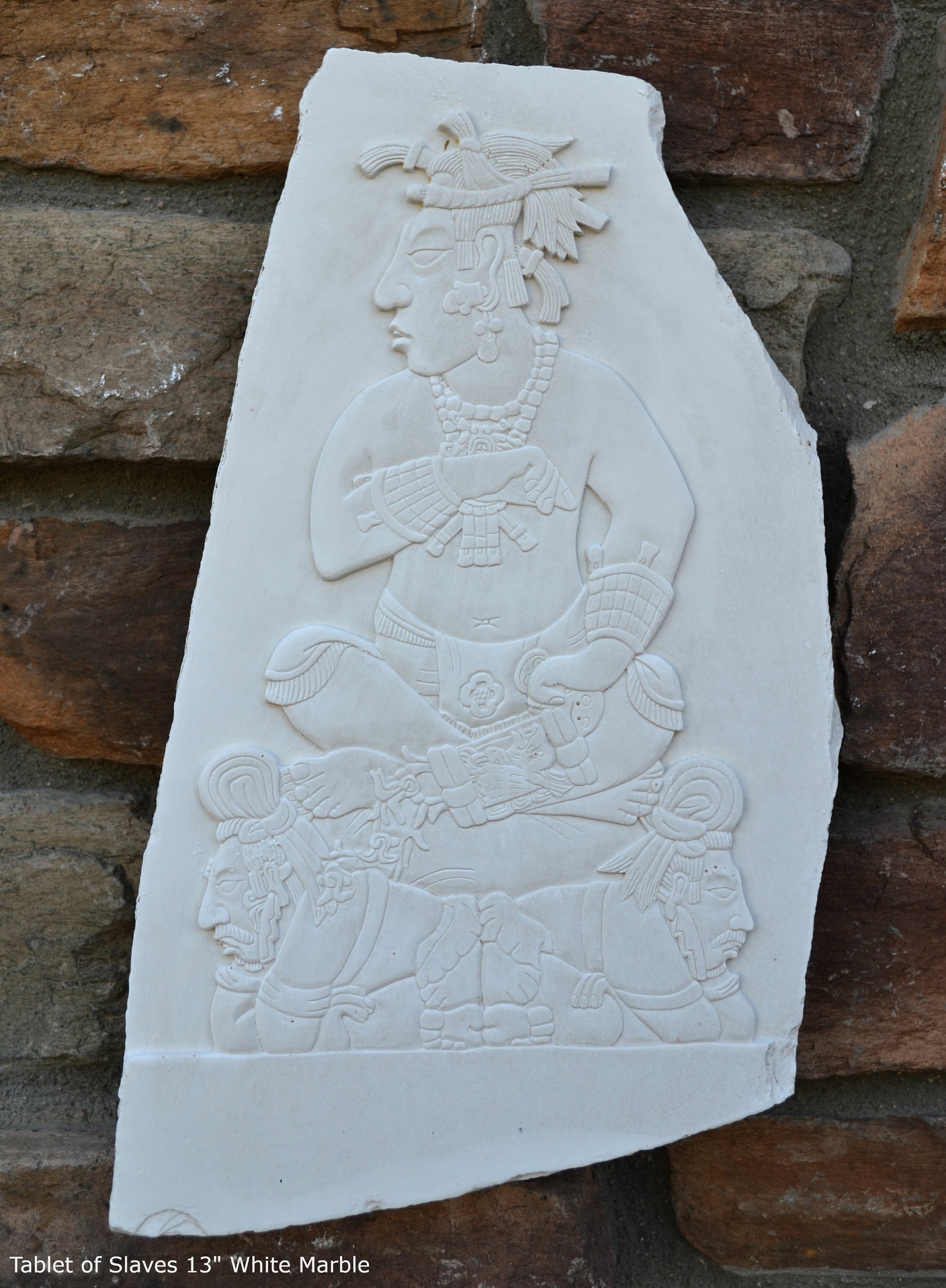 Aztec Mayan Tablet of Slaves Fragment Wall Sculpture Plaque 13