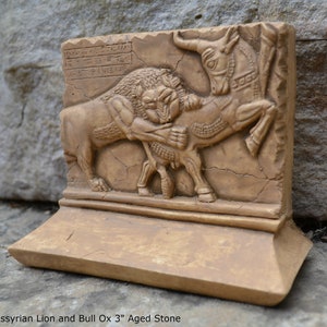 Sculpture de lion et de bœuf de taureau dAssyrie Statue Fragment de mur en relief Persépolis www.Neo-mfg.com 3 image 6