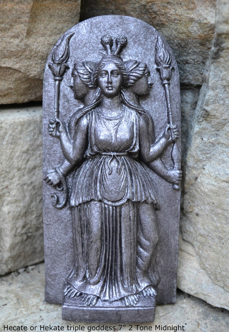 Hecate or Hekate triple goddess wall Sculpture www.Neo-Mfg.com image 2