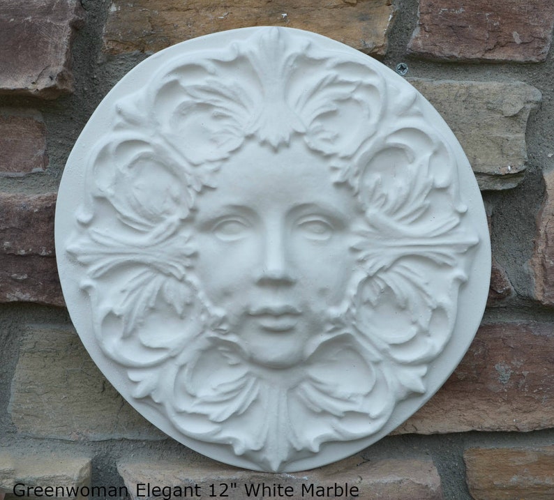 Greenwoman Elegant Sculptural Wall frieze plaque Fragment image 0