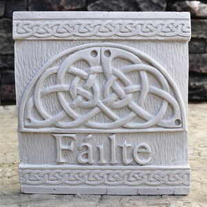 FAILTE Irish WELCOME Ireland Gaelic Celtic Stone Sign Plaque Www.neo-m ...