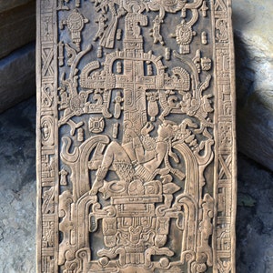 History Aztec Mayan Sarcophagus of King K’inich Janaab’ Pakal Wall ...