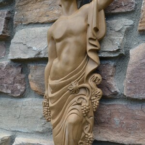 Roman Greek Wine Bearer Figure Sculptural Wall relief www.Neo-Mfg.com 18 tall image 3