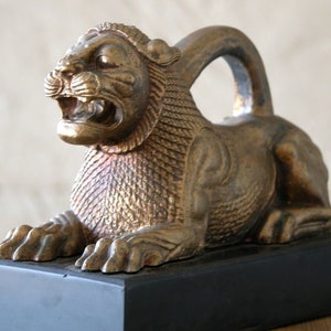 León asirio De Susa Suse peso Estatua de escultura 7.5 " www.Neo-Mfg.com Reproducción del Museo