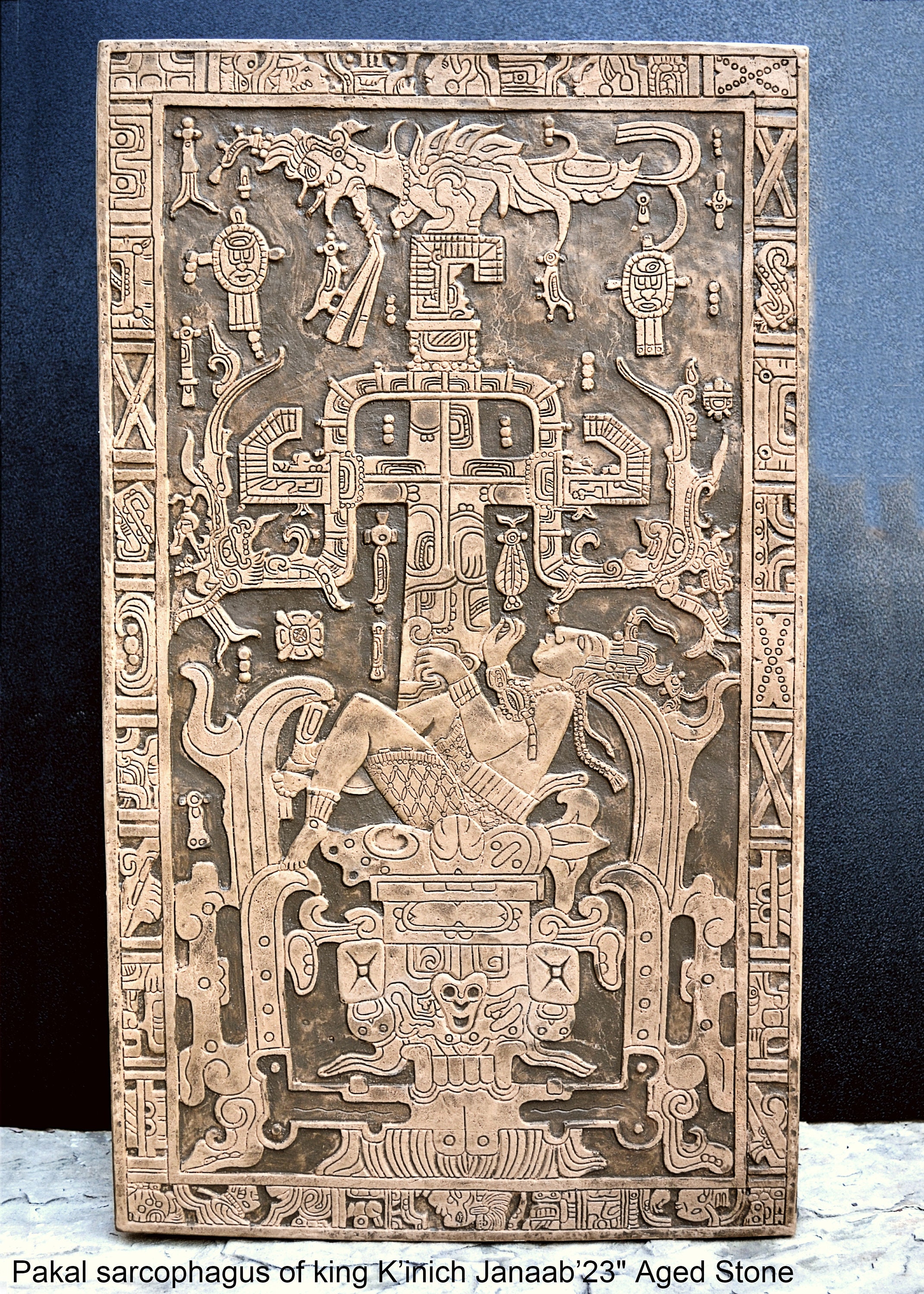 History Aztec Mayan Sarcophagus of King K'inich Janaab' Pakal Wall