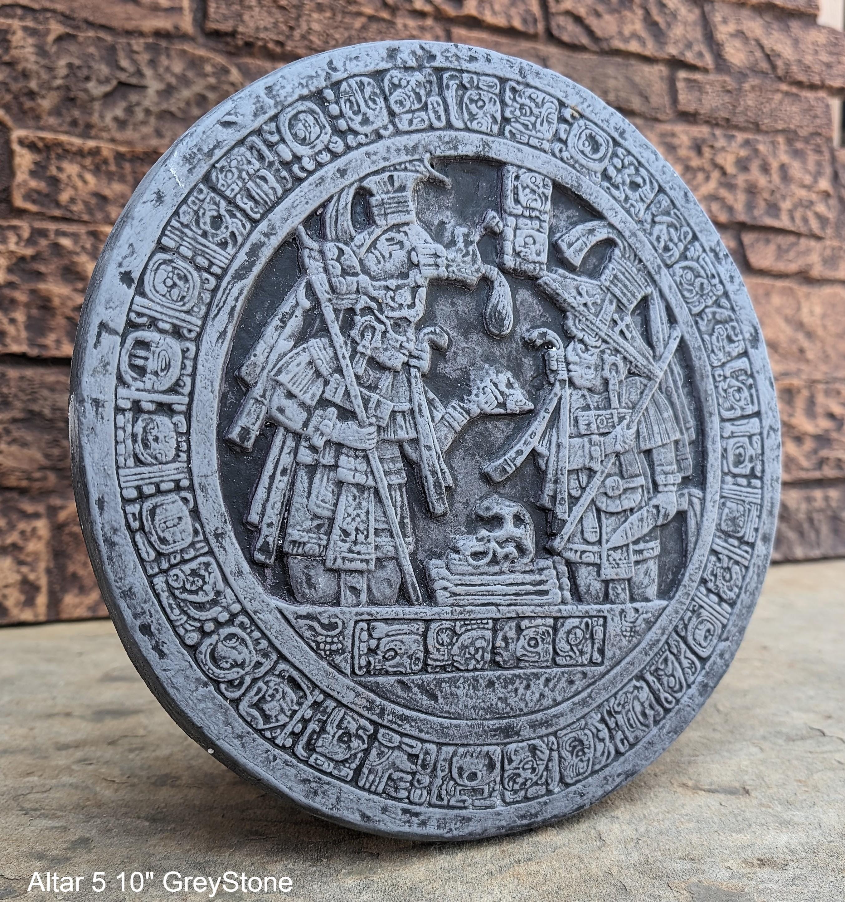 History Aztec Maya Artifact Altar 5 at Tikal Sculpture Statue 10