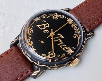Reloj de padrinos, reloj grabable, reloj vintage, reloj personalizado, reloj soviético, reloj de hombre, reloj ruso, reloj de hombre "Pobeda"