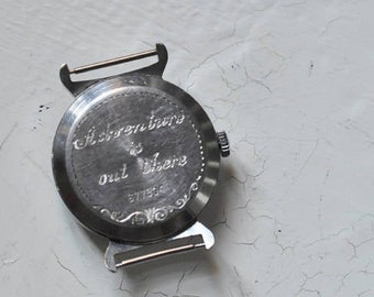 Engraving on back side of the watch