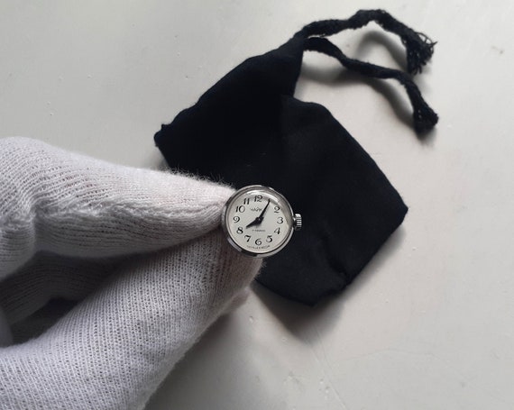 Vintage Mechanical Ring Watch, Steampunk Style, A… - image 1