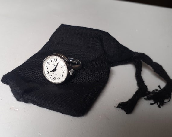 Vintage Mechanical Ring Watch, Steampunk Style, A… - image 2