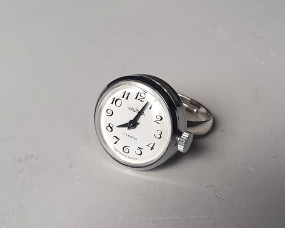 Vintage Mechanical Ring Watch, Steampunk Style, A… - image 3