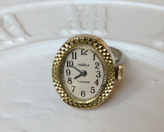 Ring Watch chaika Soviet Watch Ring Watch Finger Ring Ukrainewatch