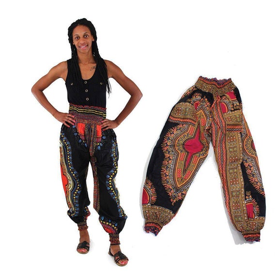 african print harem pants