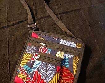 African Mixed Print  Crossbody Pouch