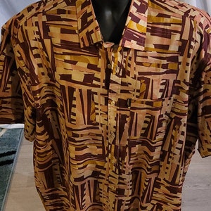 African Print Short Sleeve Shirt