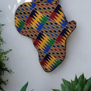 African Shaped, Kente Print Handbag Large