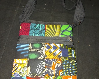 African Mixed print  Crossbody Pouch