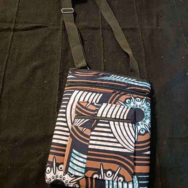 African Mixed Print Crossbody Pouch