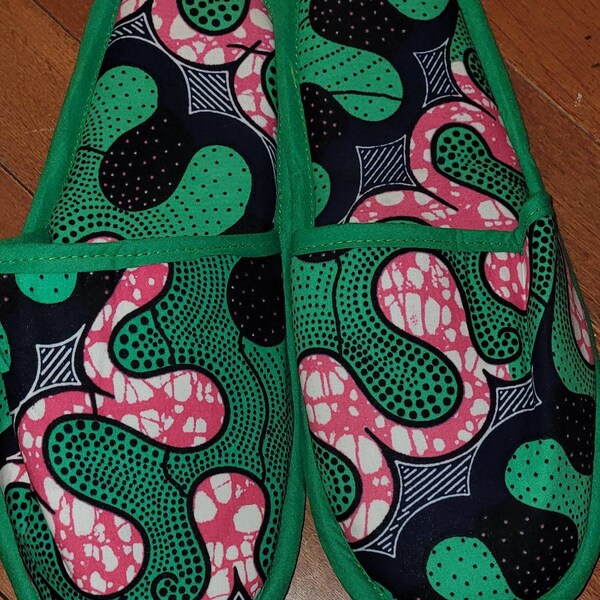 African Print House Slippers