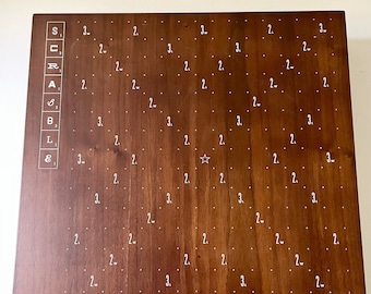 Wooden Scrabble Turntable Typography 2nd Edition Board Game