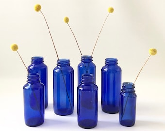 Vintage Blue Bromo Seltzer Glass Bottle - PICK ONE