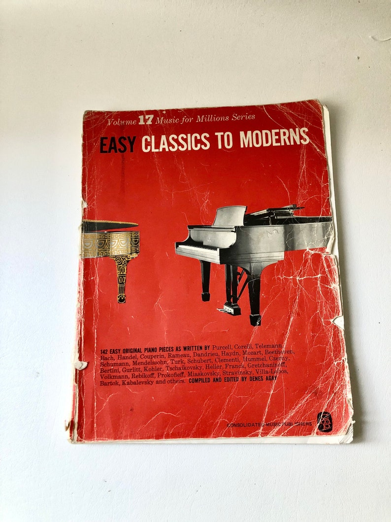 Vintage Piano Sheet Music Books / Set of 4 Etsy