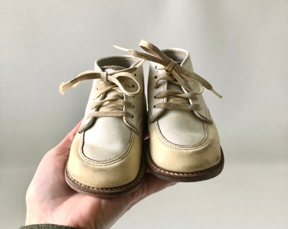 Vintage Stride Rite Leather Baby Shoes - image 3