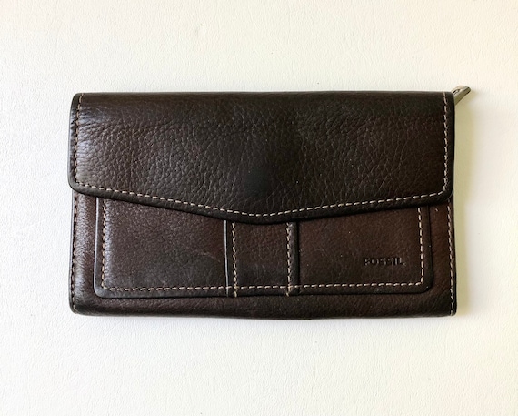 Brown Leather Fossil Wallet - image 1