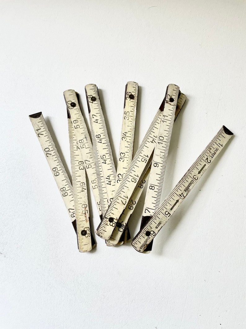 Expandable Metal Ruler Vintage White Expandable Ruler - Etsy