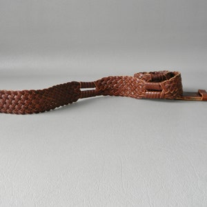 Vintage Woven Brown Leather  Belt