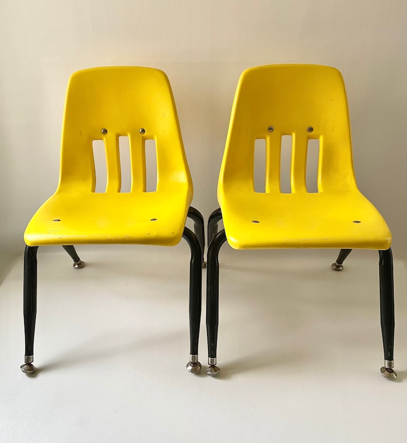 Vintage Children's Yellow Virco School Chair ONE CHAIR Etsy