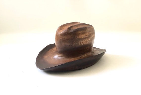 Vintage Wooden Cowboy Hat Bowl Cowboy Hat Bowl Etsy