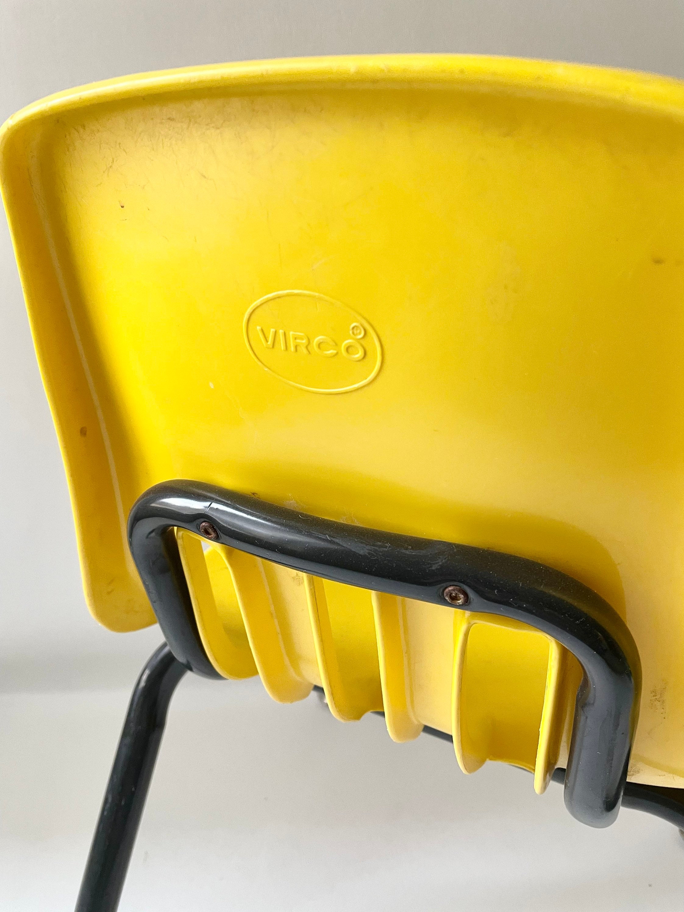 USA vintage 】VIRCO kids chair キッズチェア イエロー M 【公式通販】