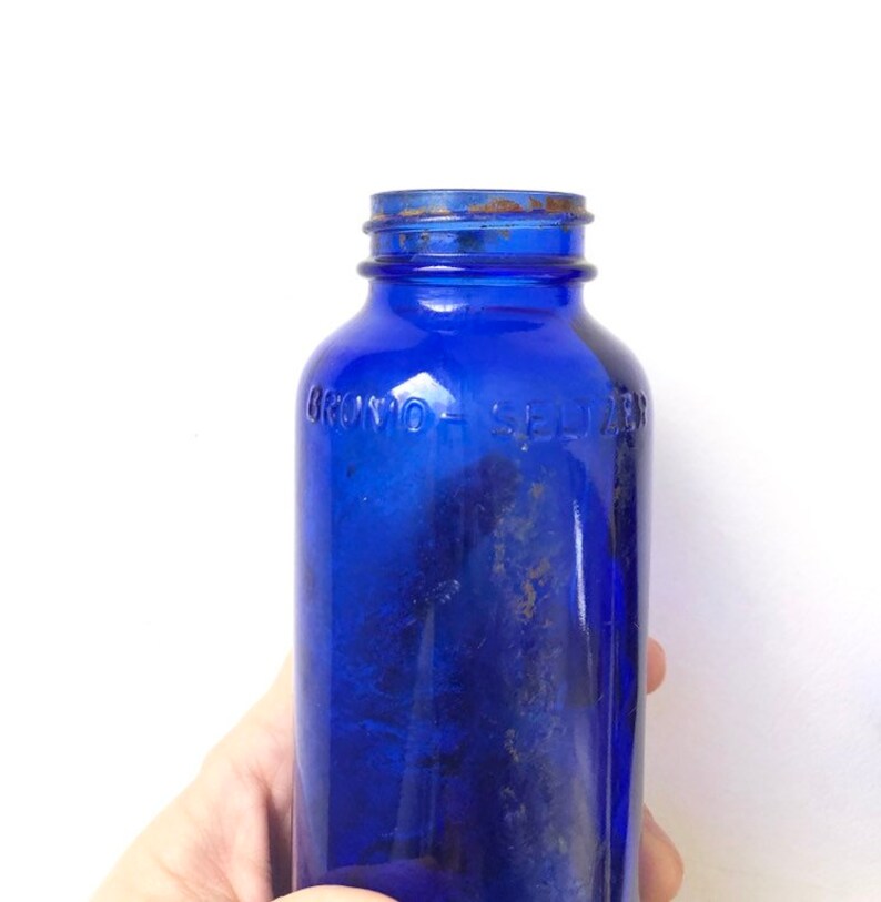 Vintage Blue Bromo Seltzer Glass Bottle PICK ONE Etsy